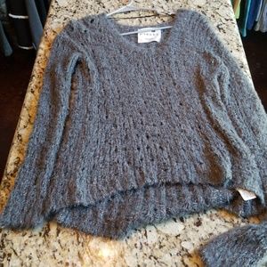 Super soft grey silver glitter sweater